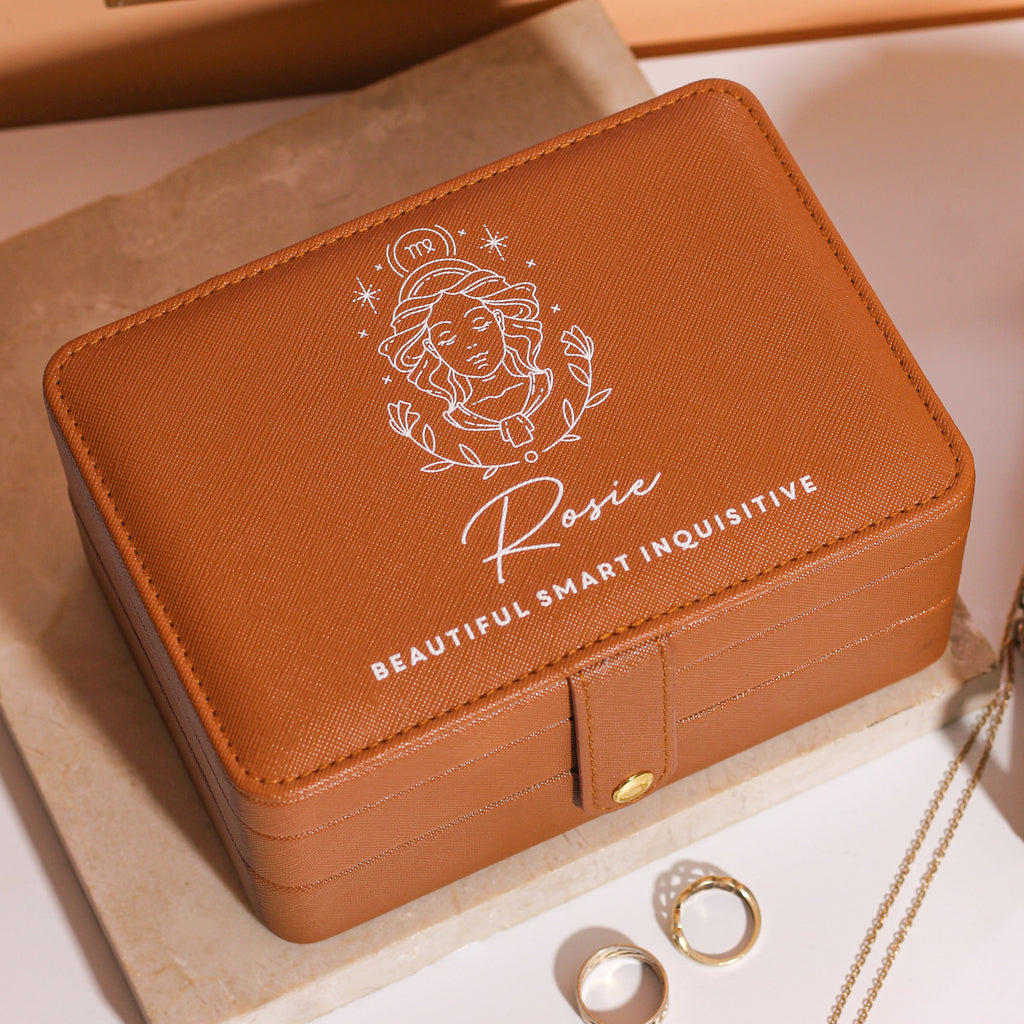 Personalised Dots Rectangular Jewellery Box