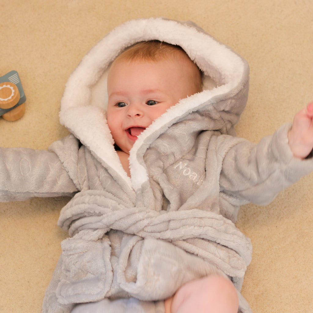 Personalised Moon And Stars Dressing Gown Gift For Baby