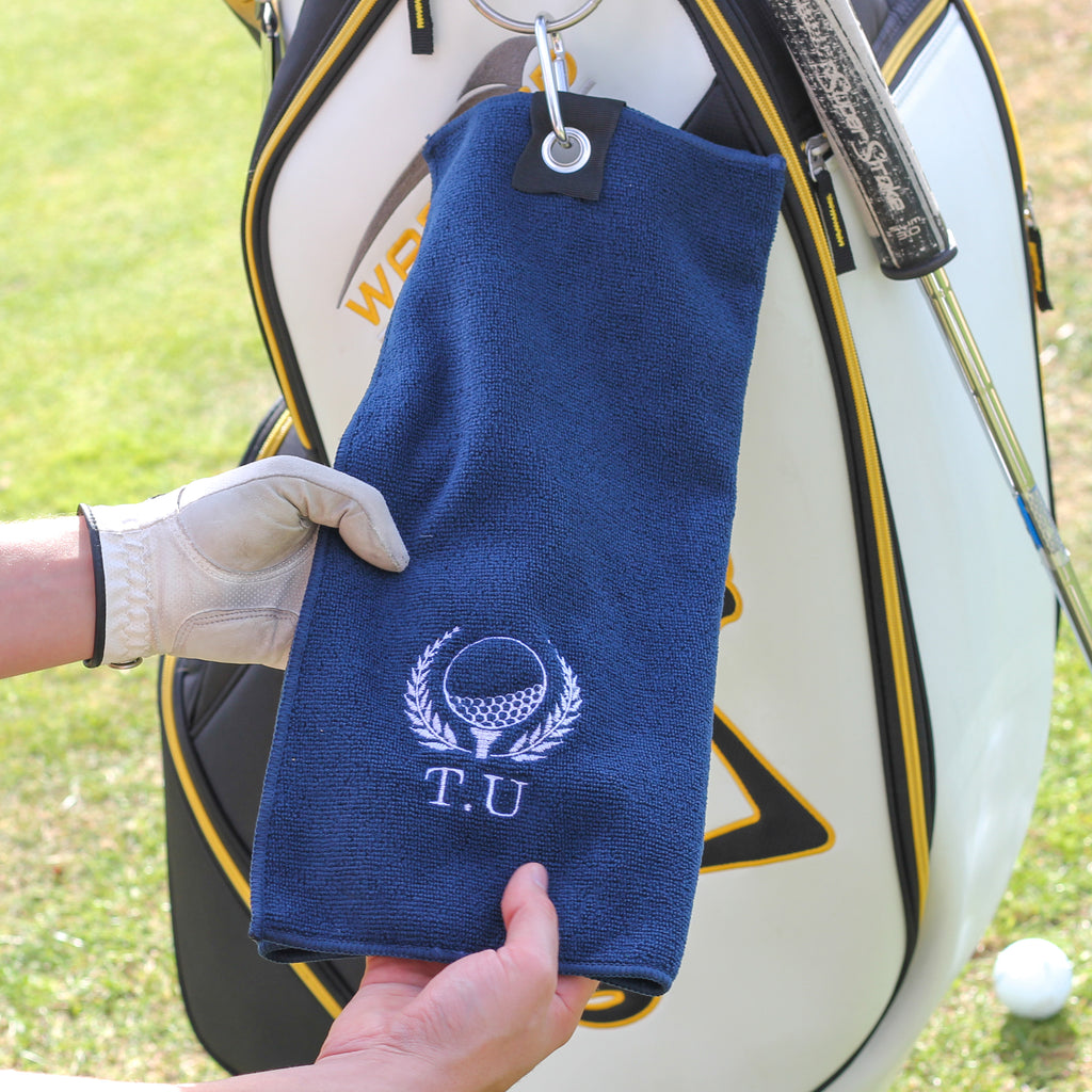Personalised Golf Wreath Towel Accessories For Trolley