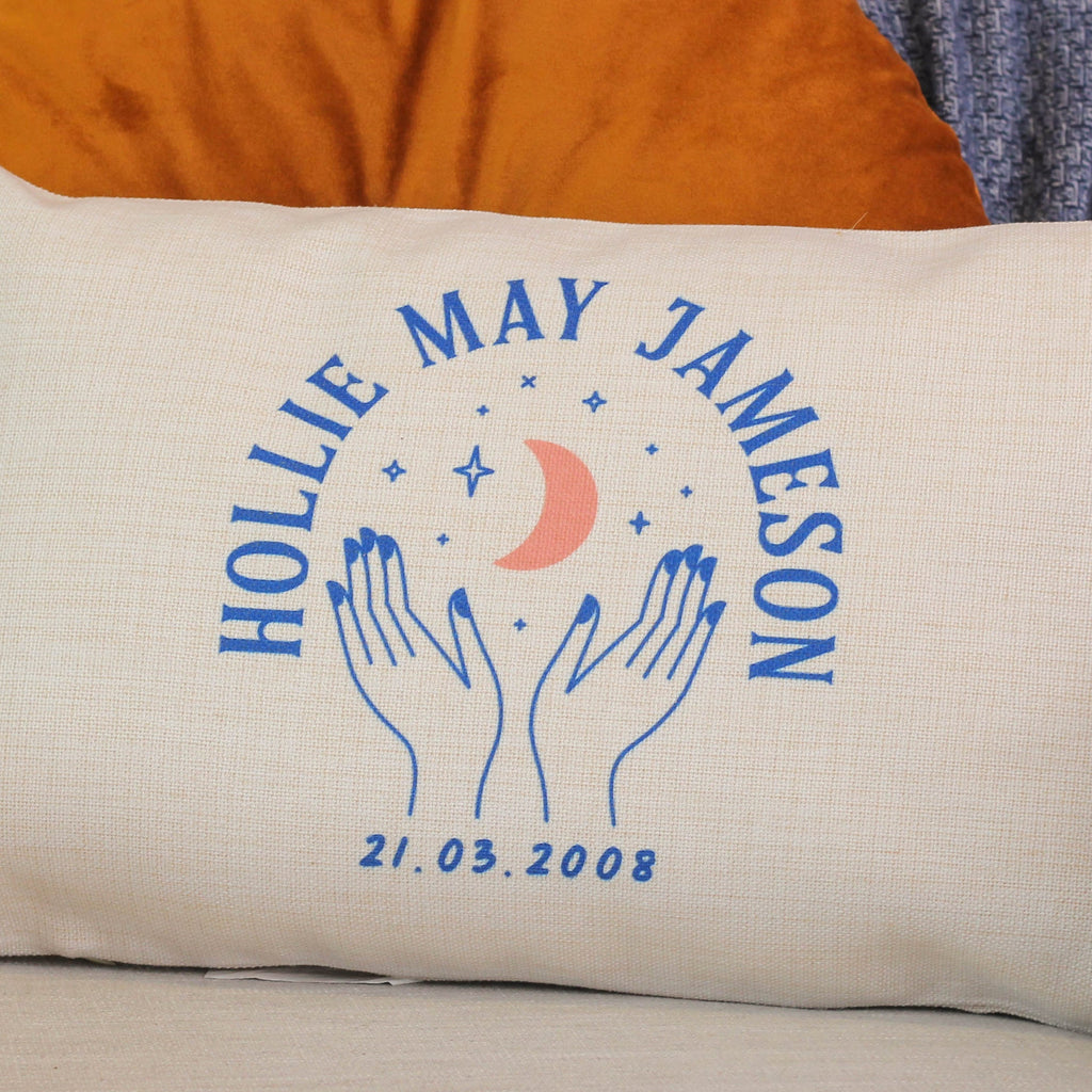 Personalised Hands Cushion Gift For Her New Home