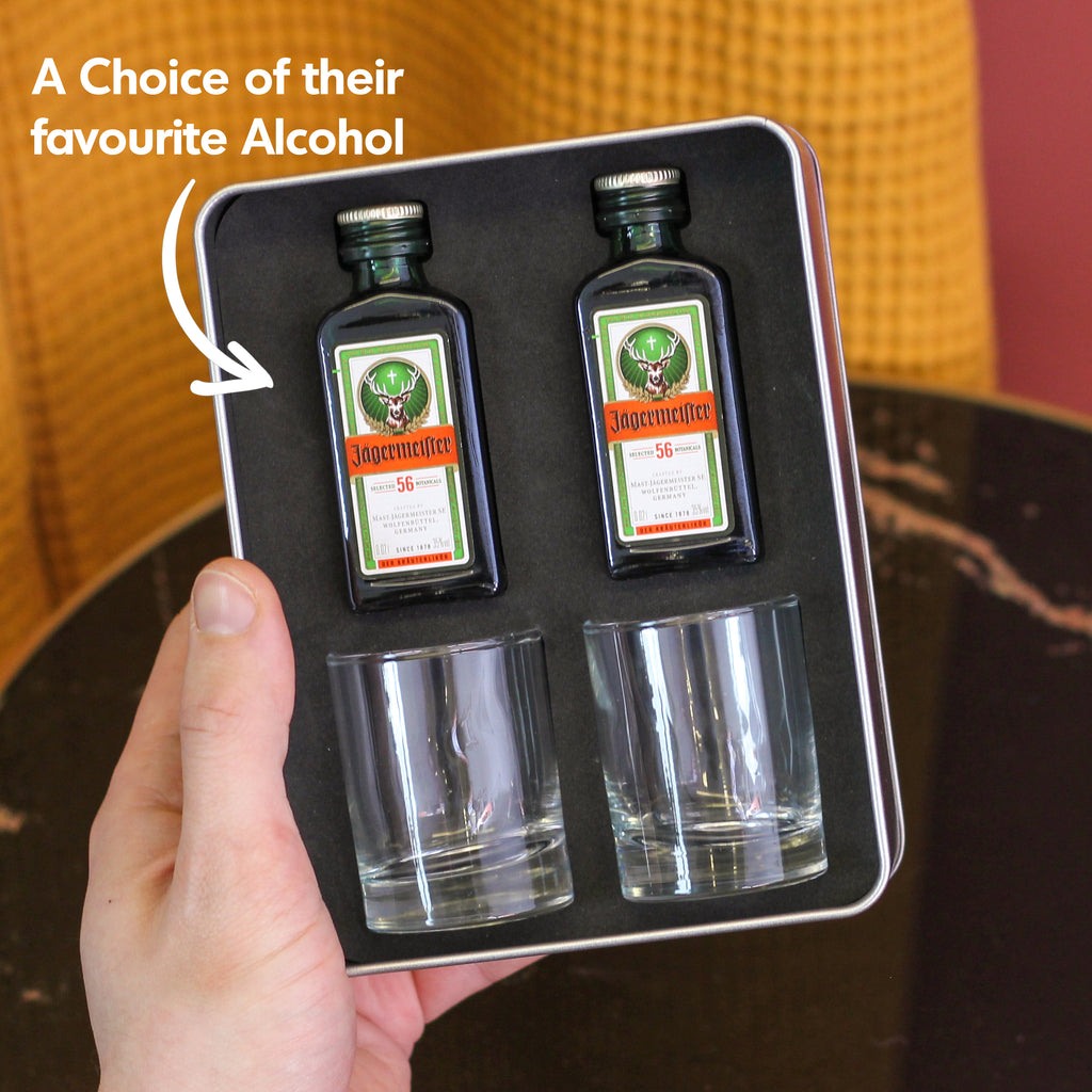 Personalised Couples First Drink Gift Set For Wedding