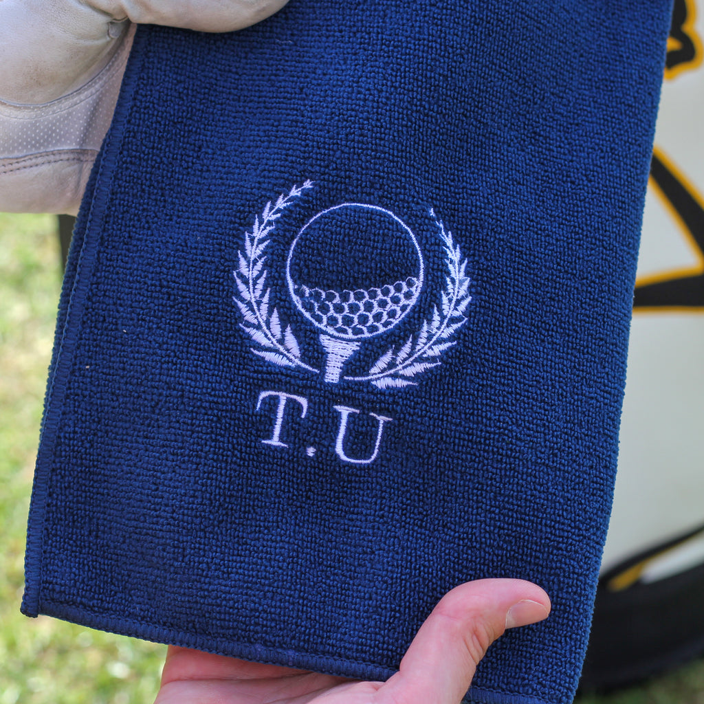 Personalised Golf Wreath Towel Accessories For Trolley