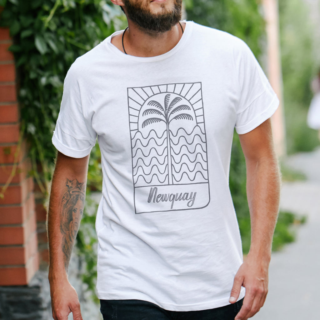 Personalised Surf Beach Mens Holiday Travel T Shirt