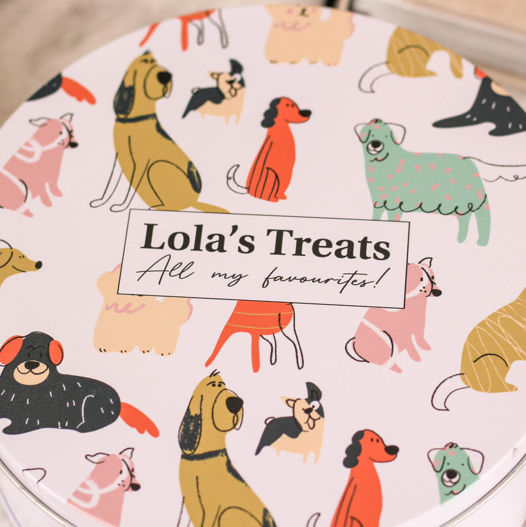 Personalised Dog Food Biscuit Treat Tin For The Home