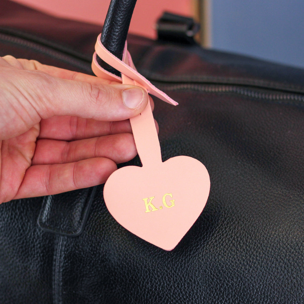 Personalised Heart Luggage Tag Bag Strap Gift