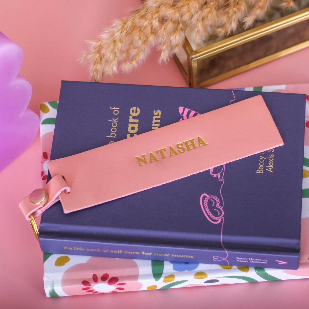 Personalised Hand Made Foiled Bookmark Keyring Gift
