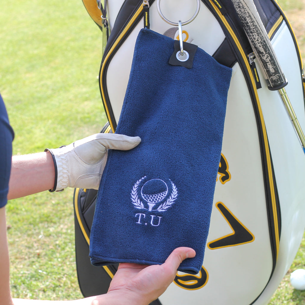 Personalised Golf Wreath Towel Accessories For Trolley