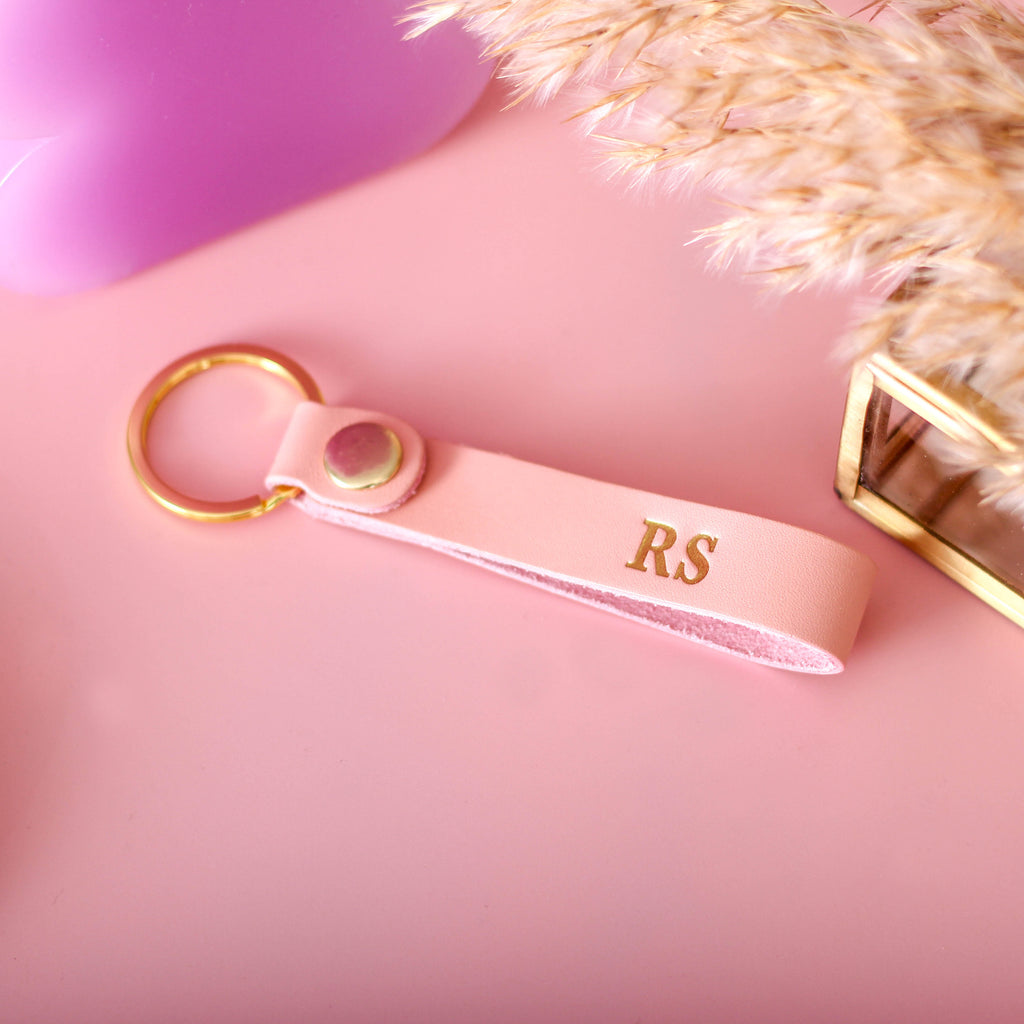 Personalised Hand Stamped Keyring Gift For Him