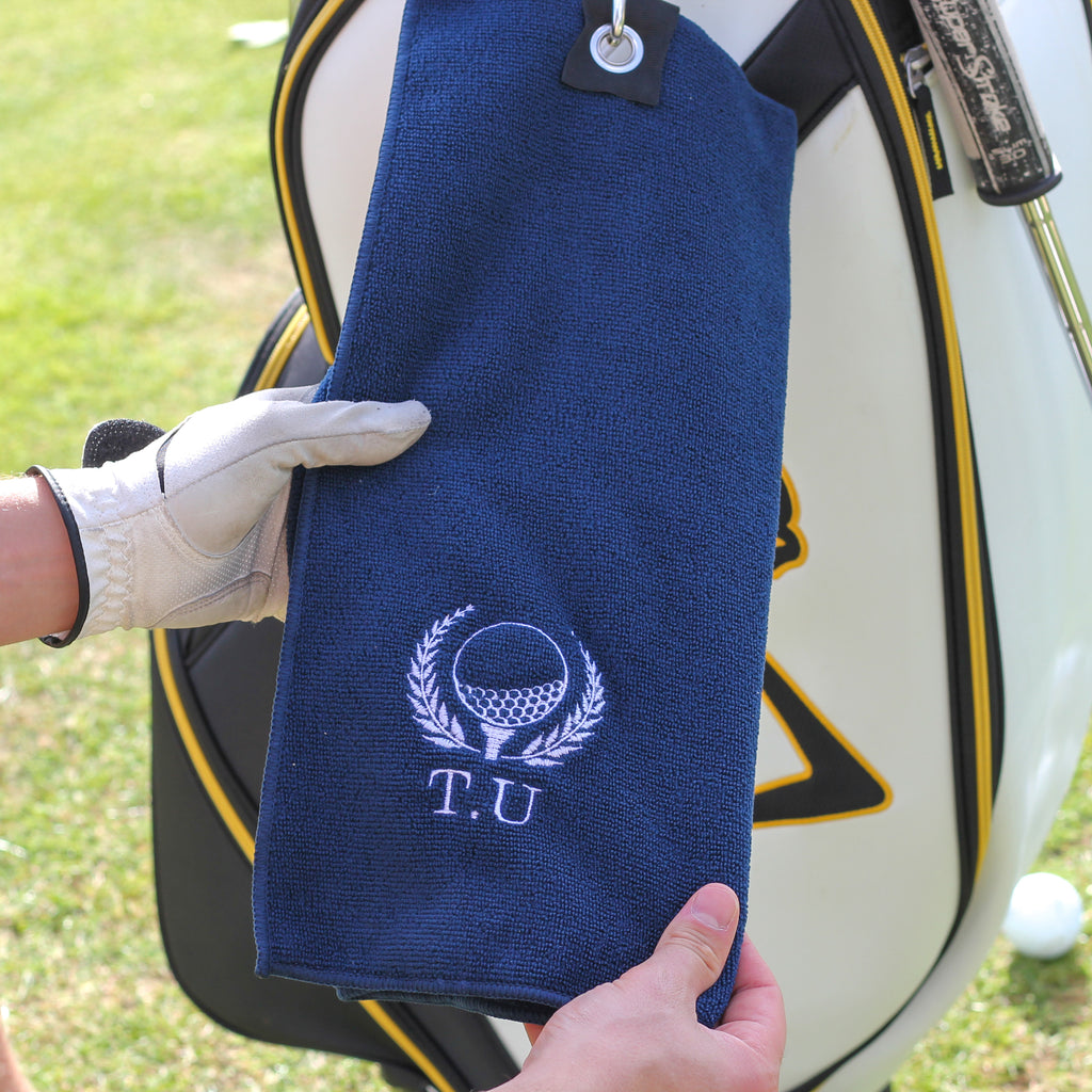 Personalised Golf Wreath Towel Accessories For Trolley