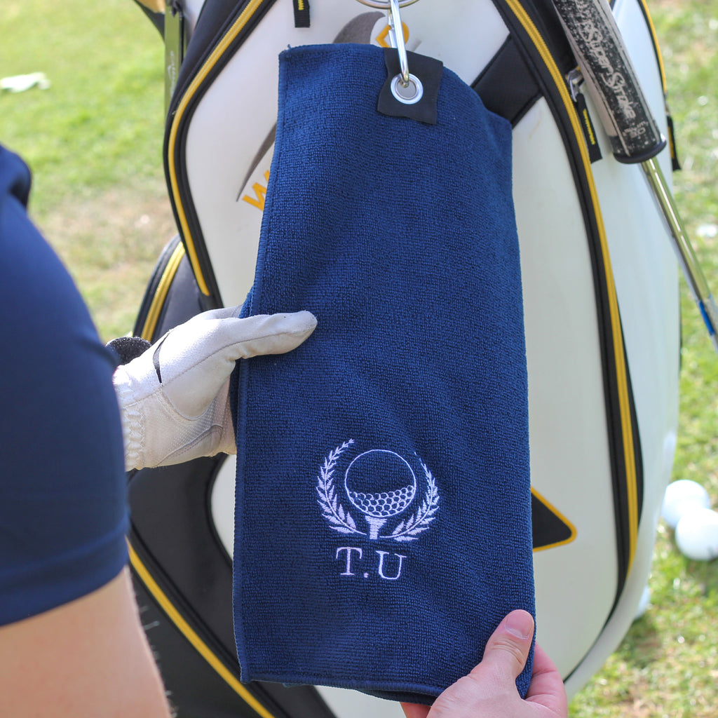 Personalised Golf Wreath Towel Accessories For Trolley
