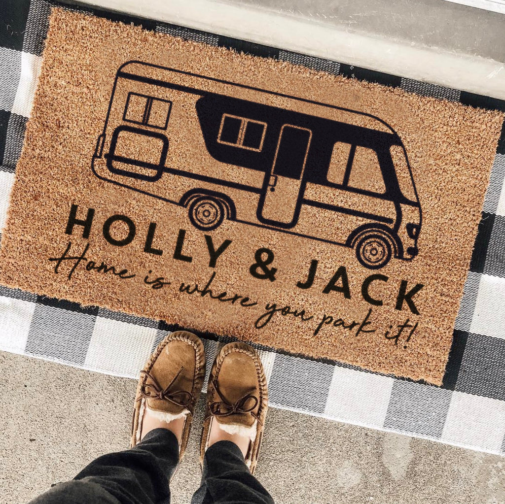 Personalised Motorhome Doormat Travel Gift For The Home