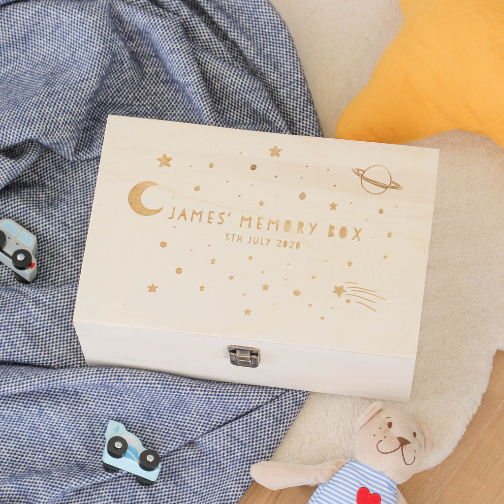 Personalised Space Keepsake Memory Box For Children