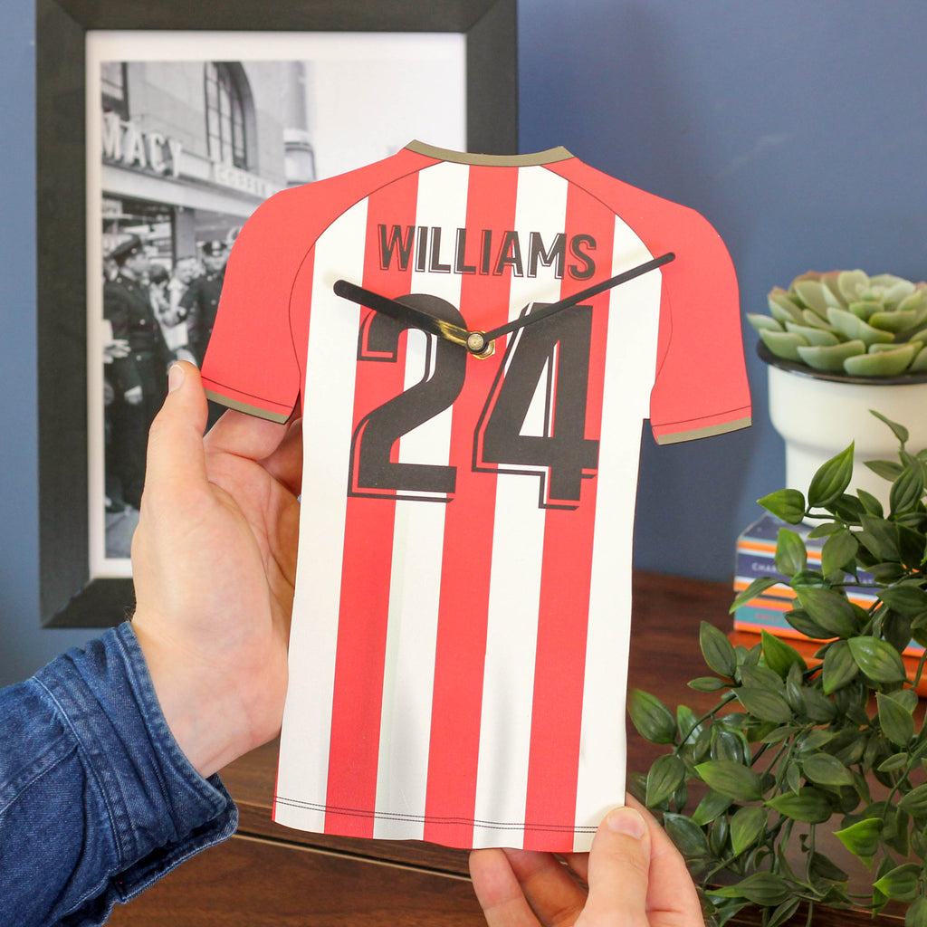 Personalised Football Shirt Wall Clock Gift For Him