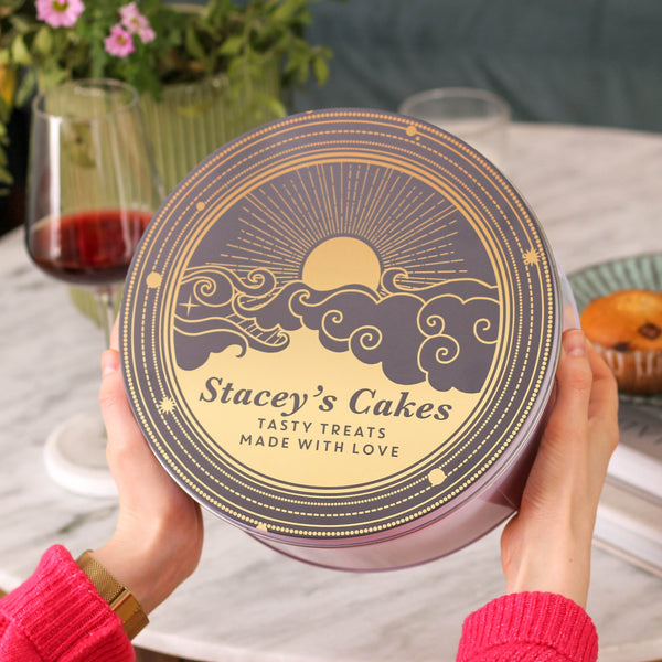 Personalised Sunrise Cake Tin Baking Gift For Her