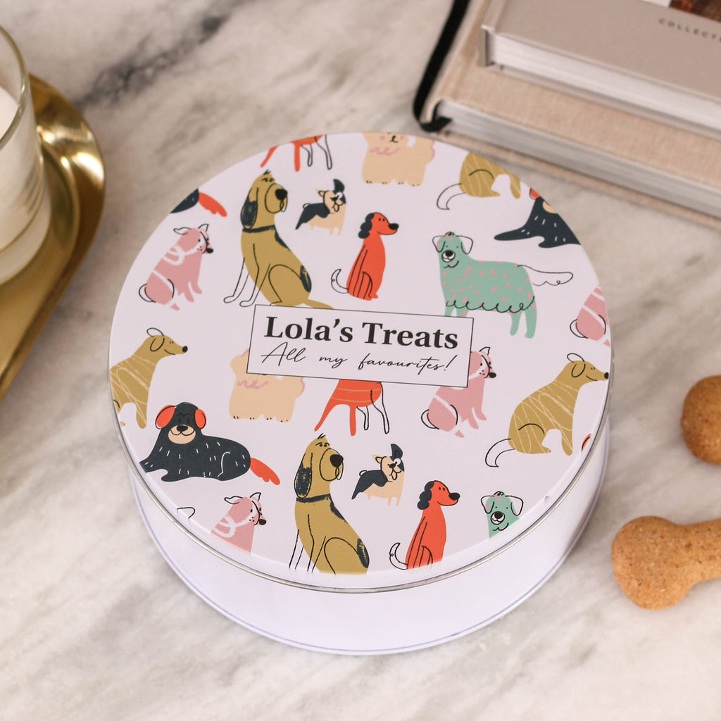 Personalised Dog Food Biscuit Treat Tin For The Home
