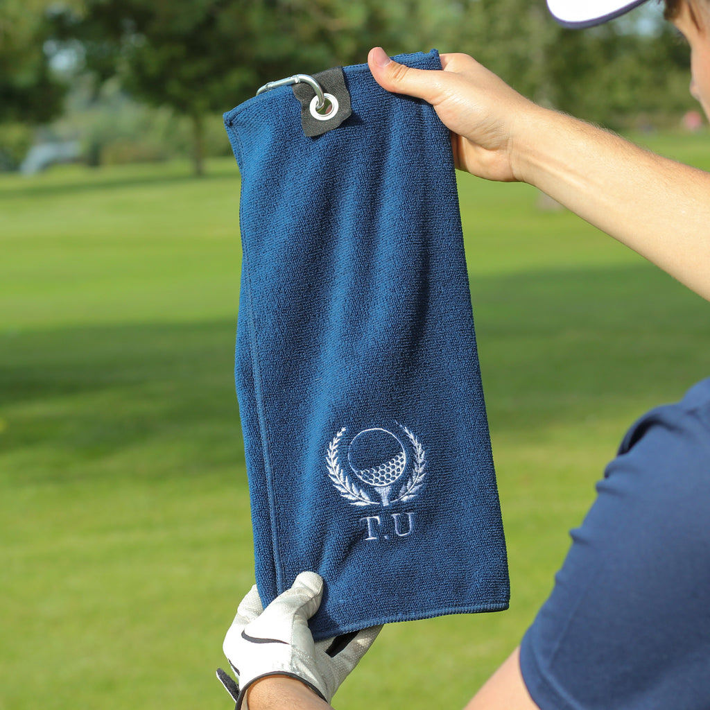 Personalised Golf Wreath Towel Accessories For Trolley