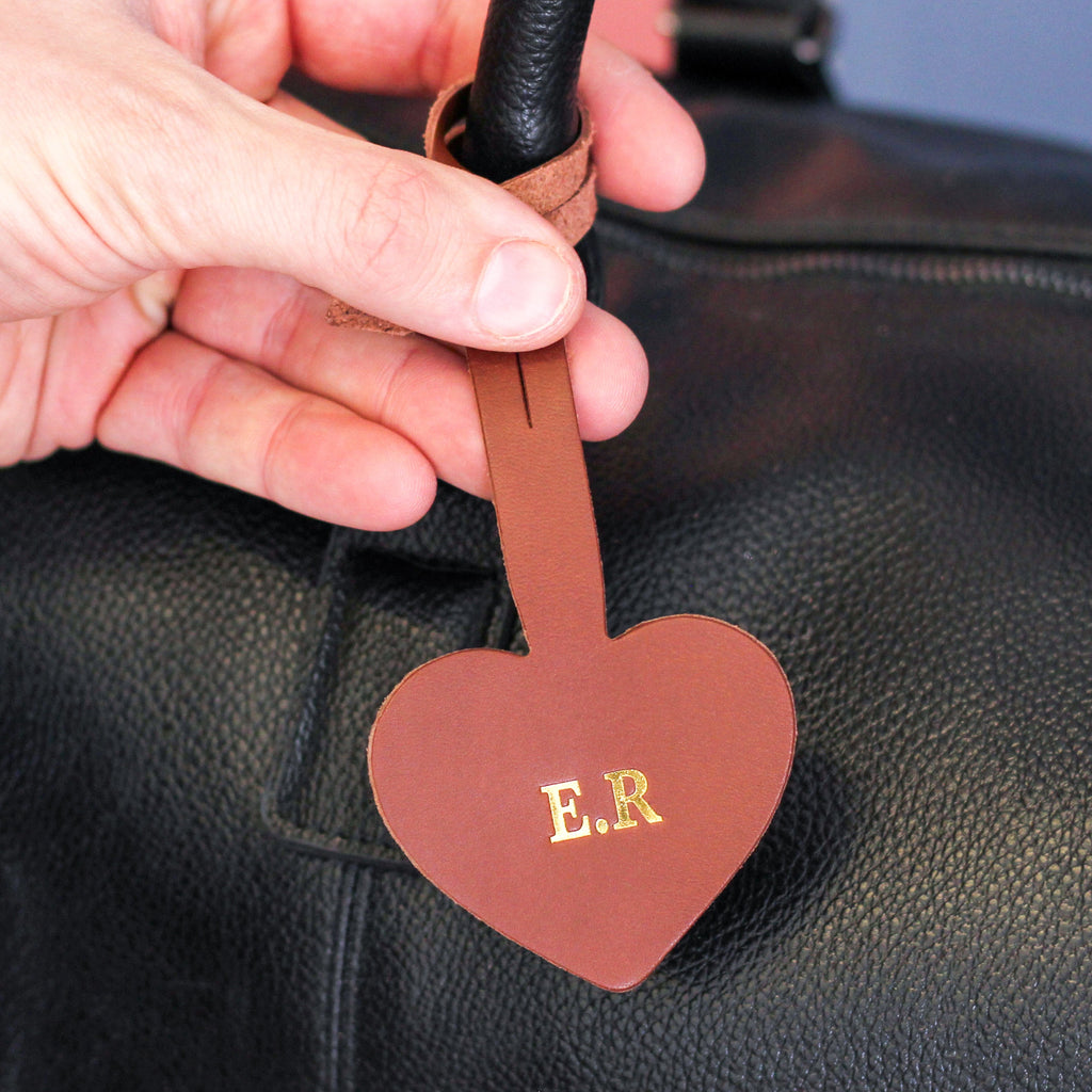 Personalised Heart Luggage Tag Bag Strap Gift