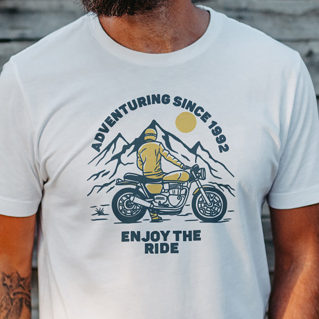 Personalised Motorbike Travel T Shirt Gift For Him