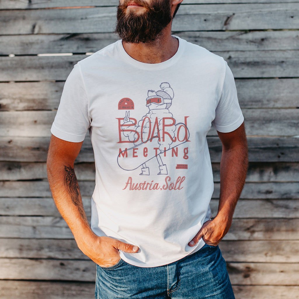 Personalised Board Meeting Snowboarder T Shirt Ski Gift