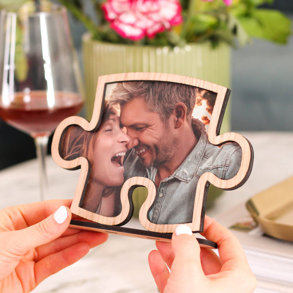 Personalised Gay Wedding Jigsaw Anniversary Photo Frame