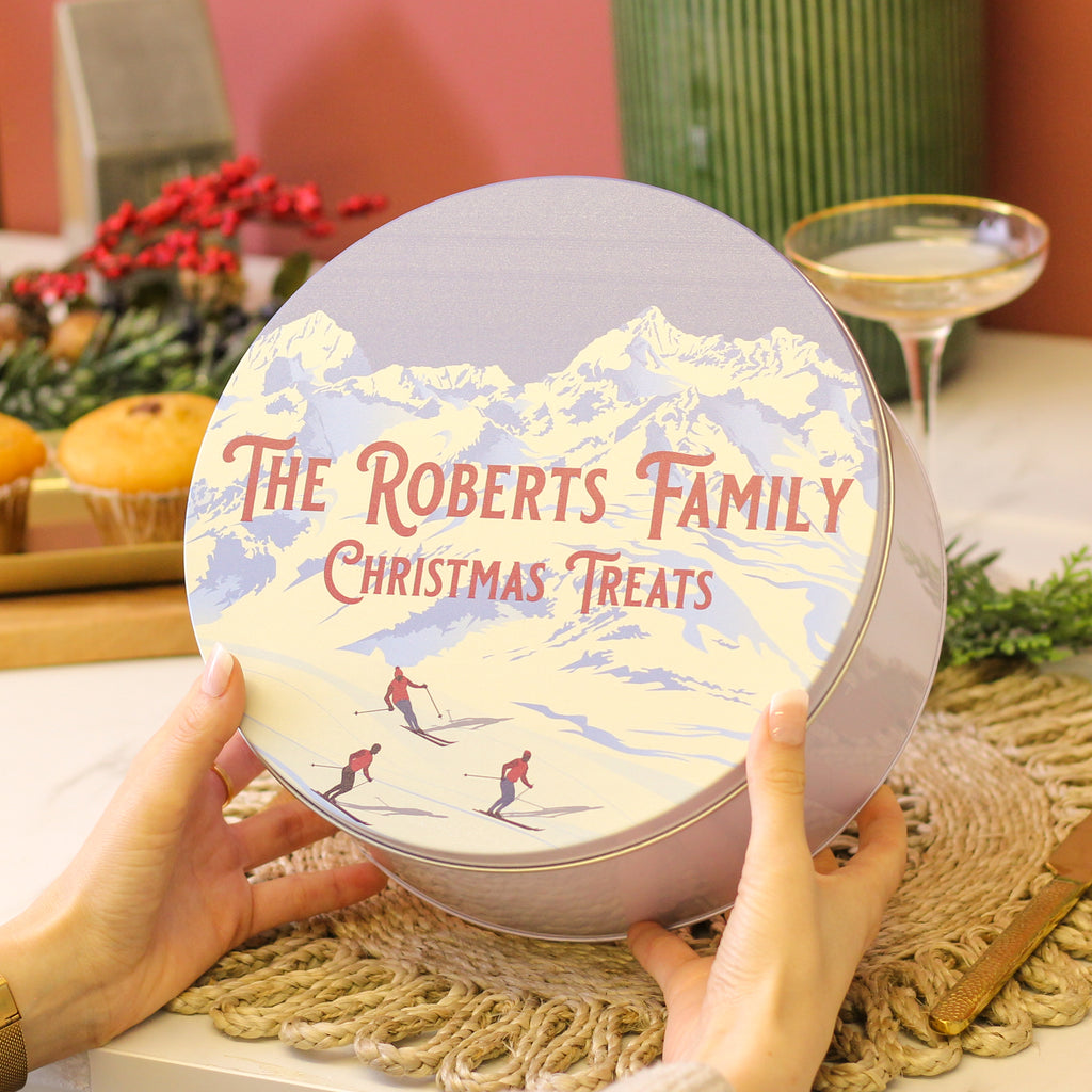 Personalised Skiing Cake Tin