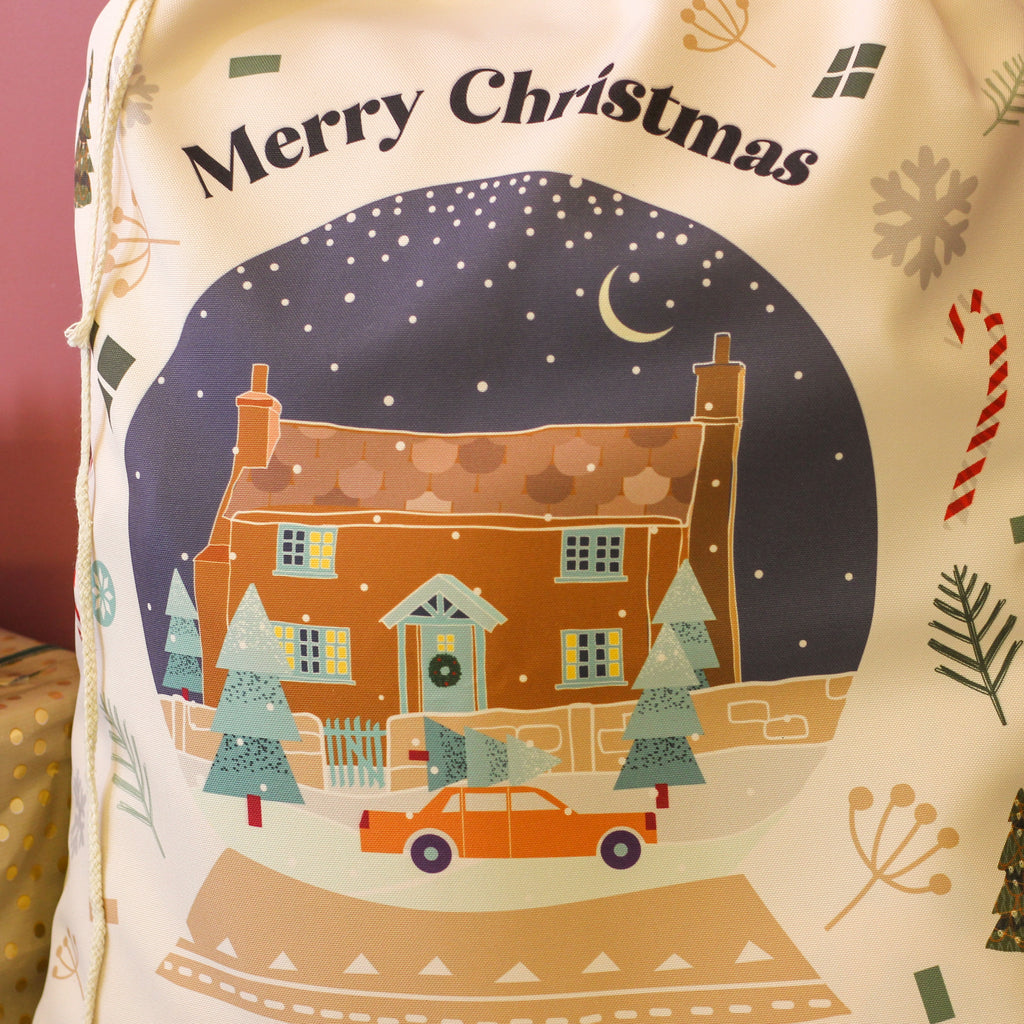 Personalised Snow Globe Christmas Sack