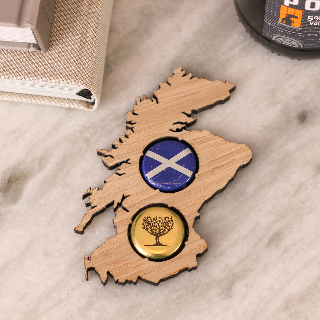 Personalised Map Beer Bottle Cap Collector Gift