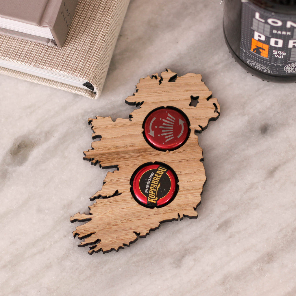 Personalised Map Beer Bottle Cap Collector Gift