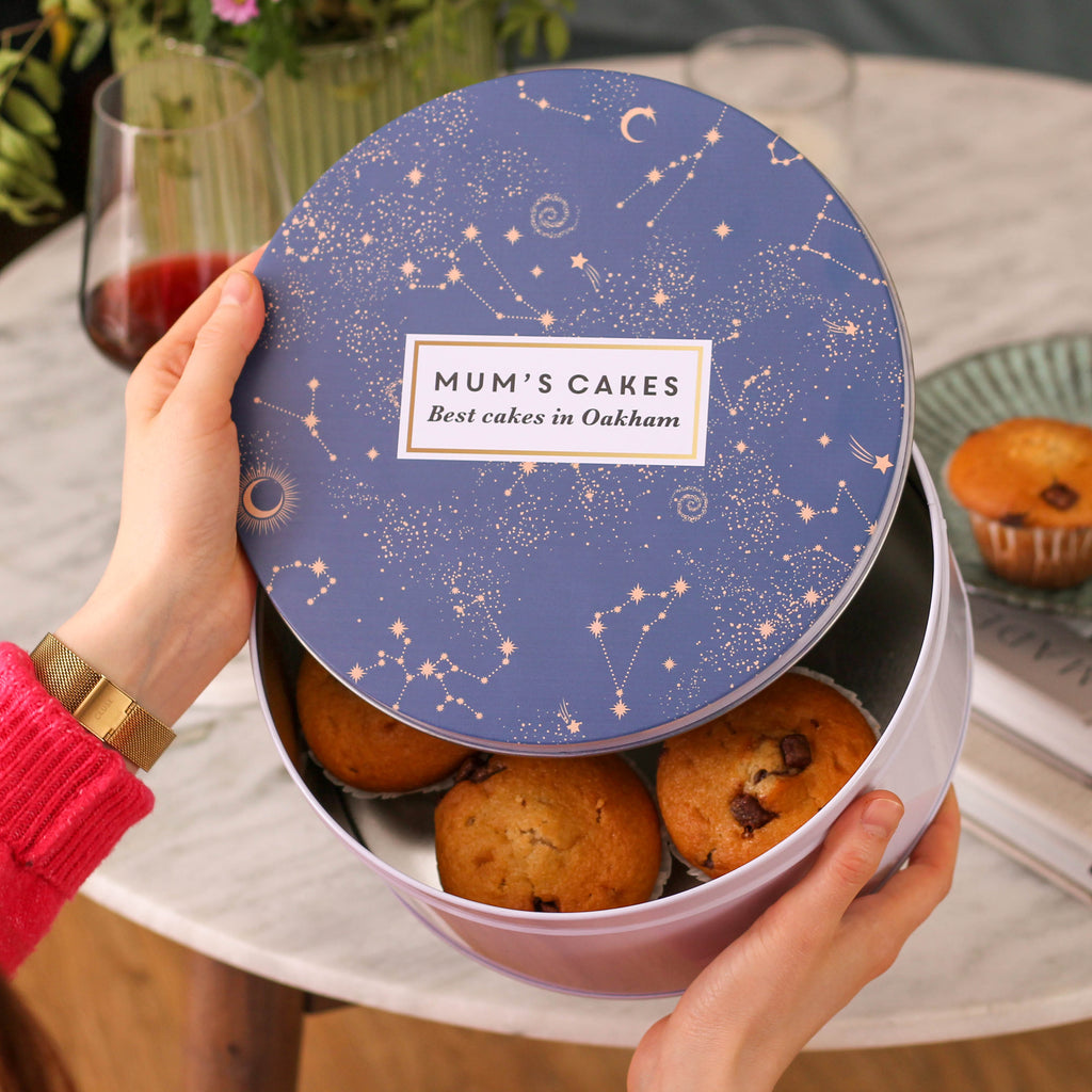 Personalised Stars Cake Baking Tin Gift For Her