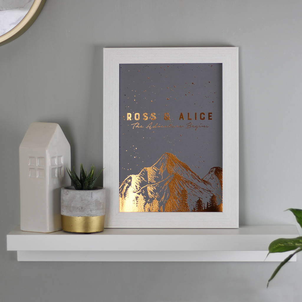 Personalised Metallic Adventure Print