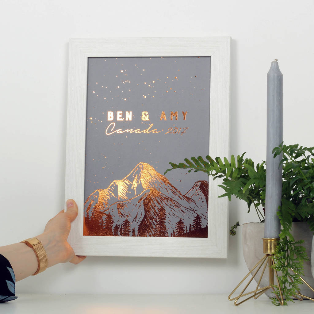 Personalised Metallic Adventure Print