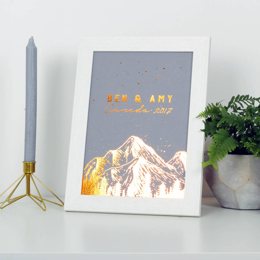 Personalised Metallic Adventure Print