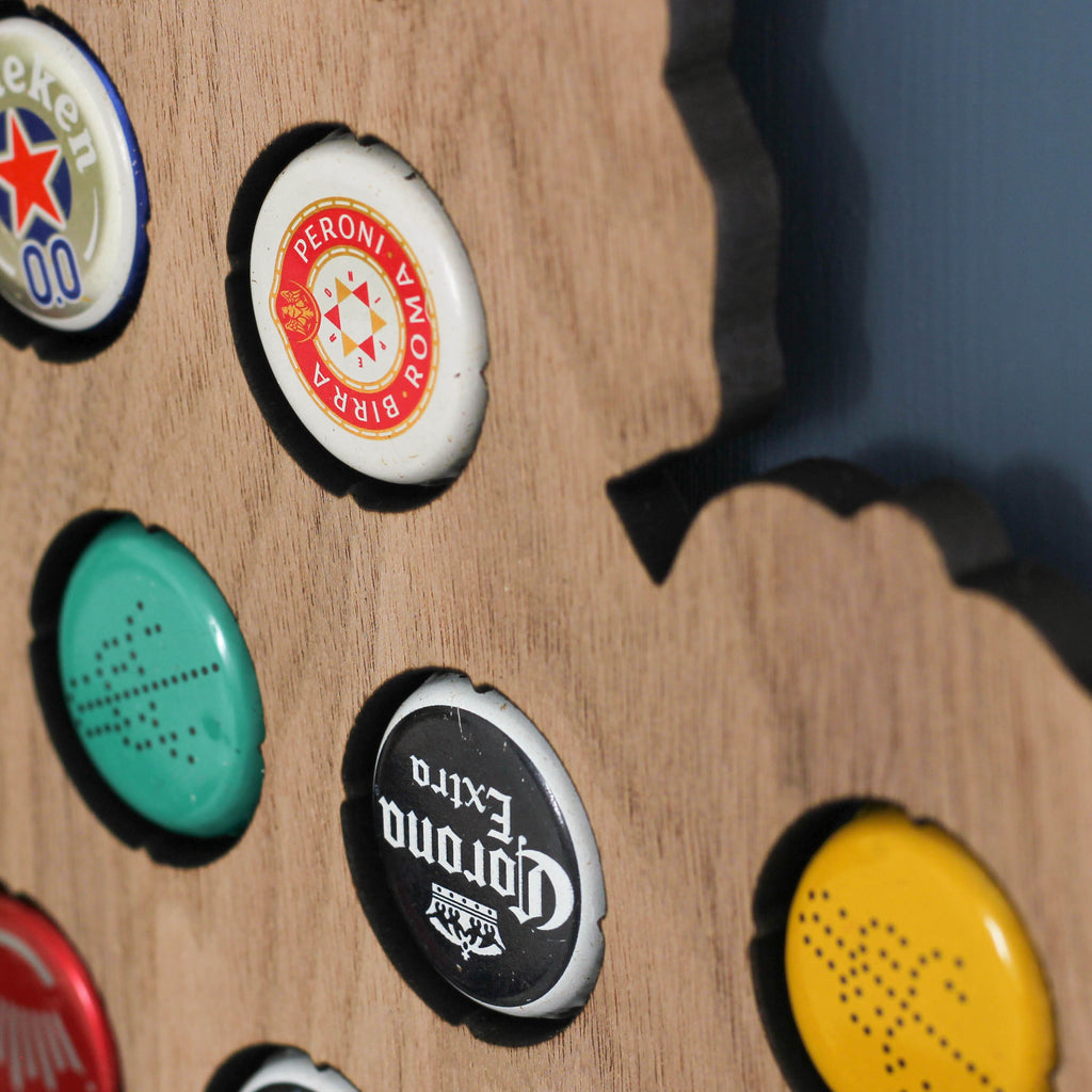 British Isles Beer Cap Map Wall Art