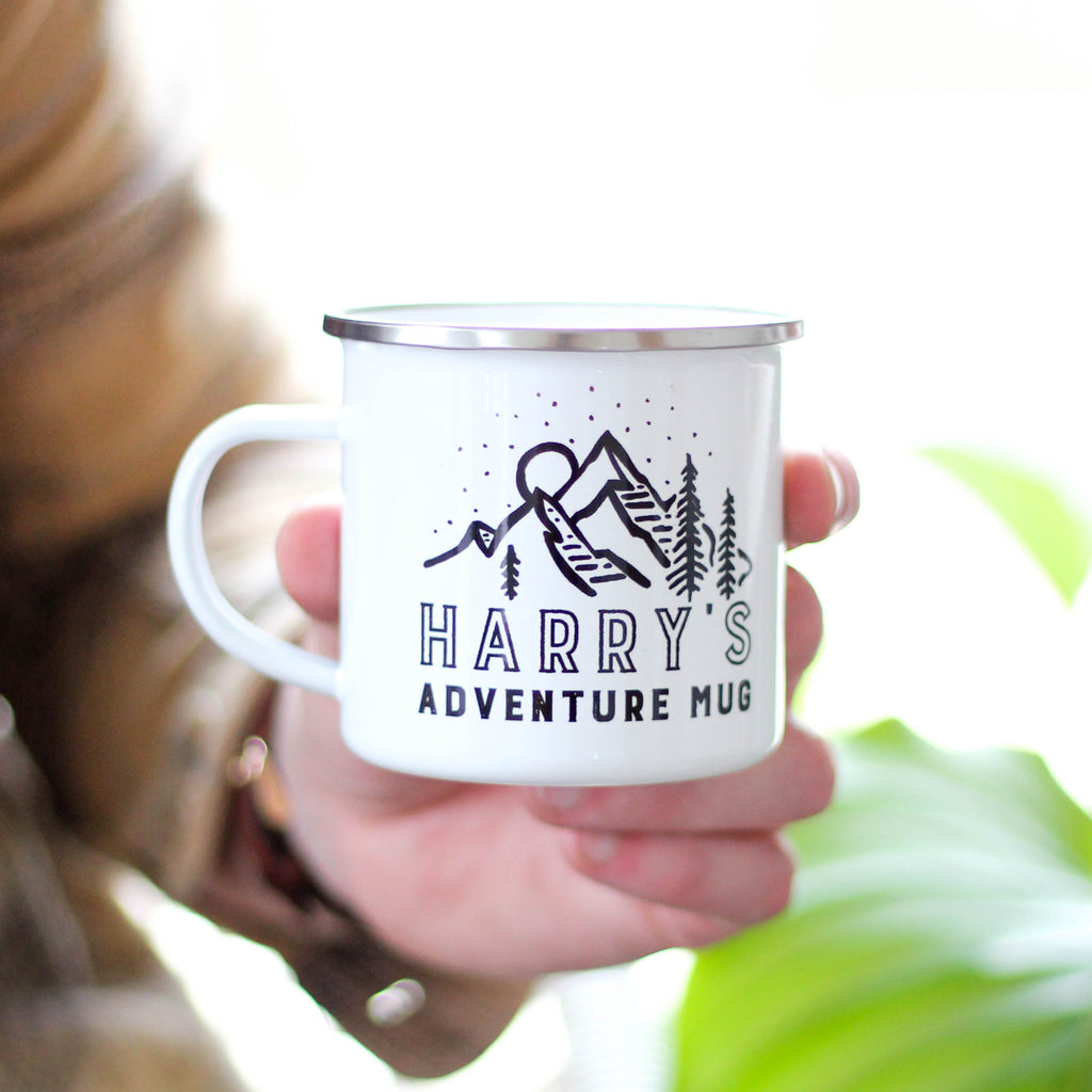 Personalised Adventure Enamel Mug