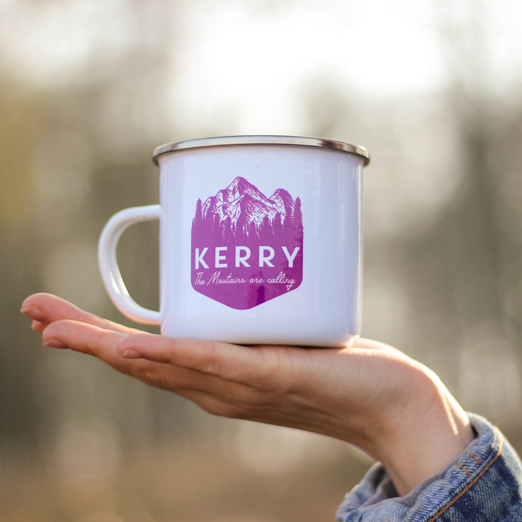 Personalised Mountain Enamel Mug