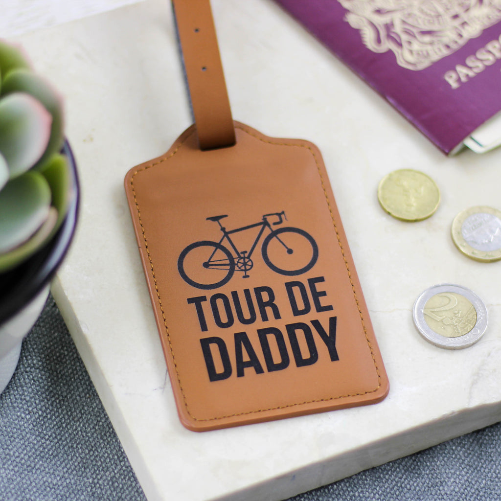 Personalised Tour De Daddy Bike Luggage Tag