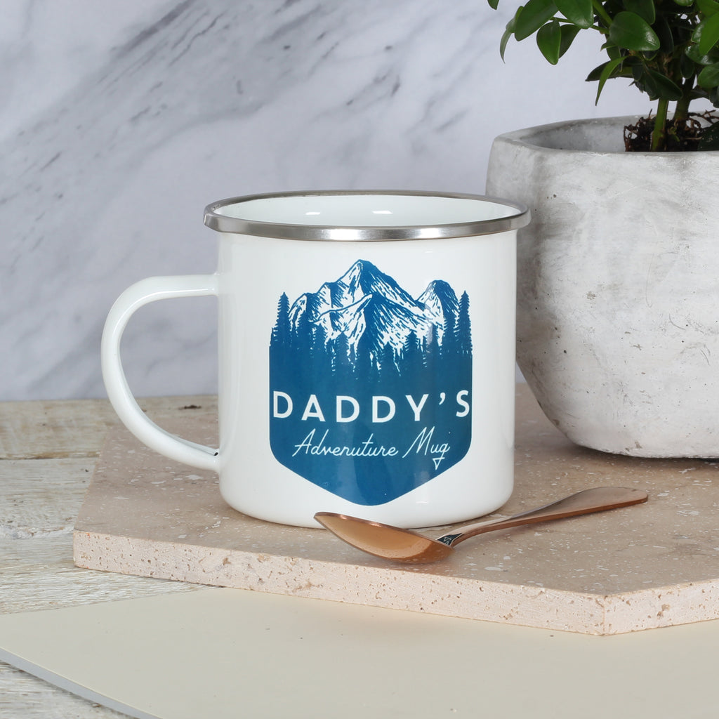 Personalised Mountain Enamel Mug