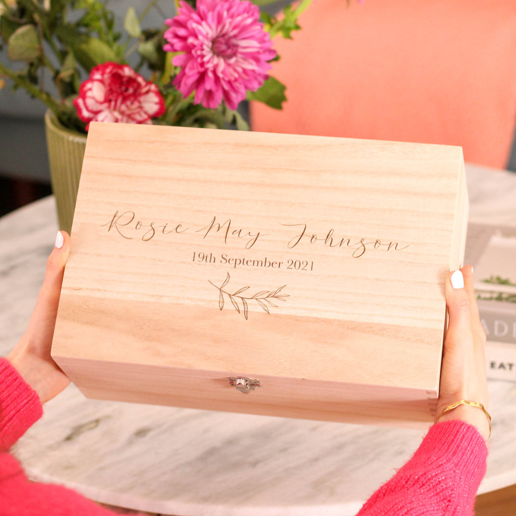 Personalised Floral Birthday Keepsake Gift Box For Girl