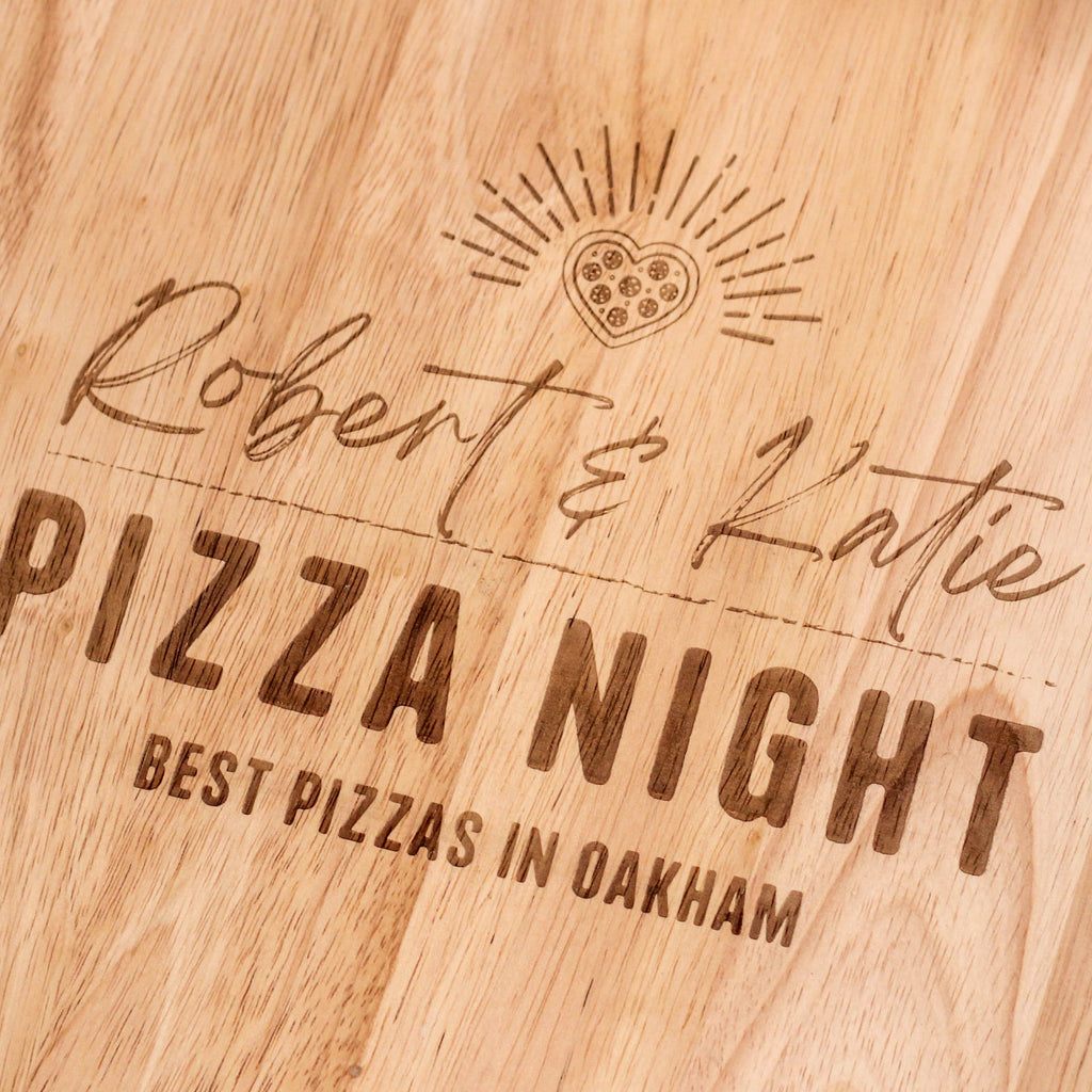 Personalised Pizza Night Wooden Serving Board