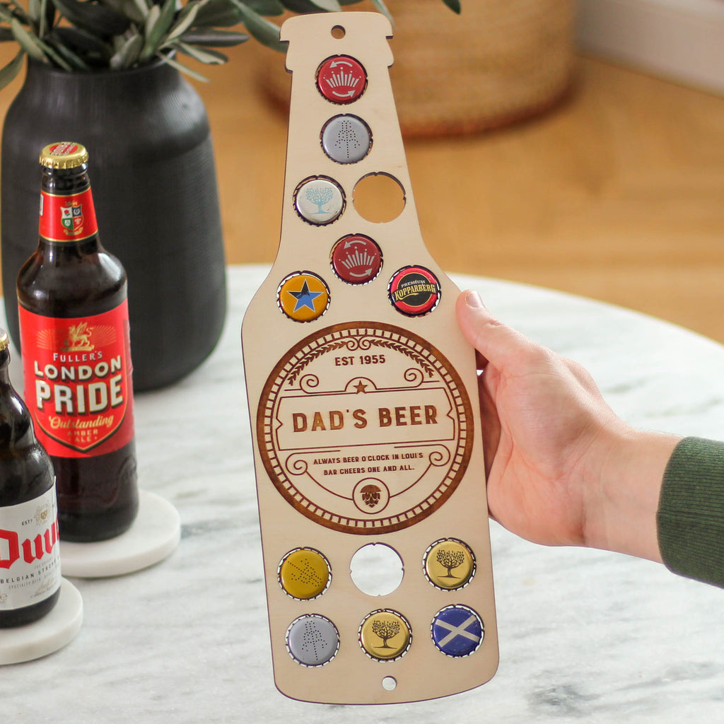 Personalised Beer Bottle Wall Art For The Home