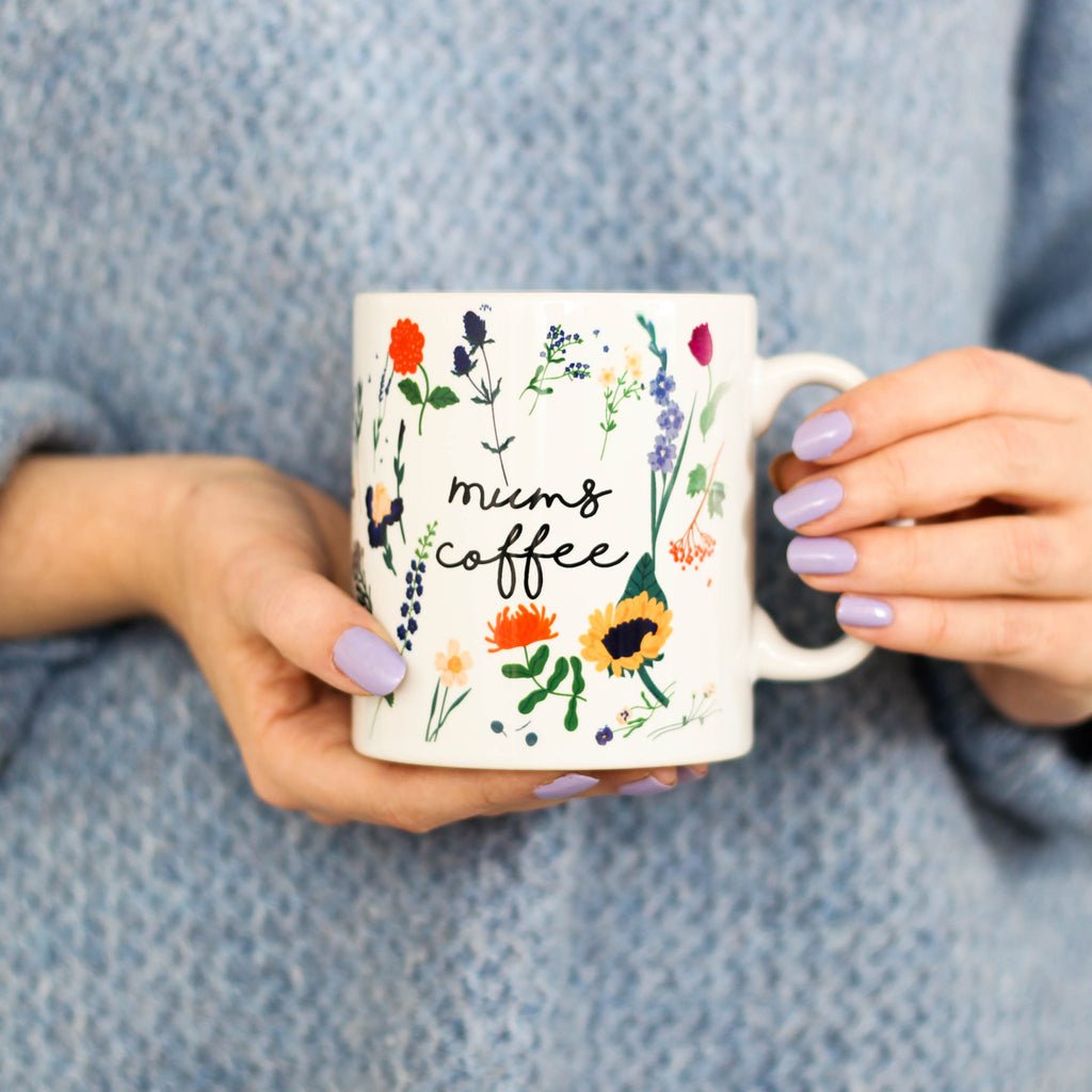 Personalised Botanical Floral Mug For Mum