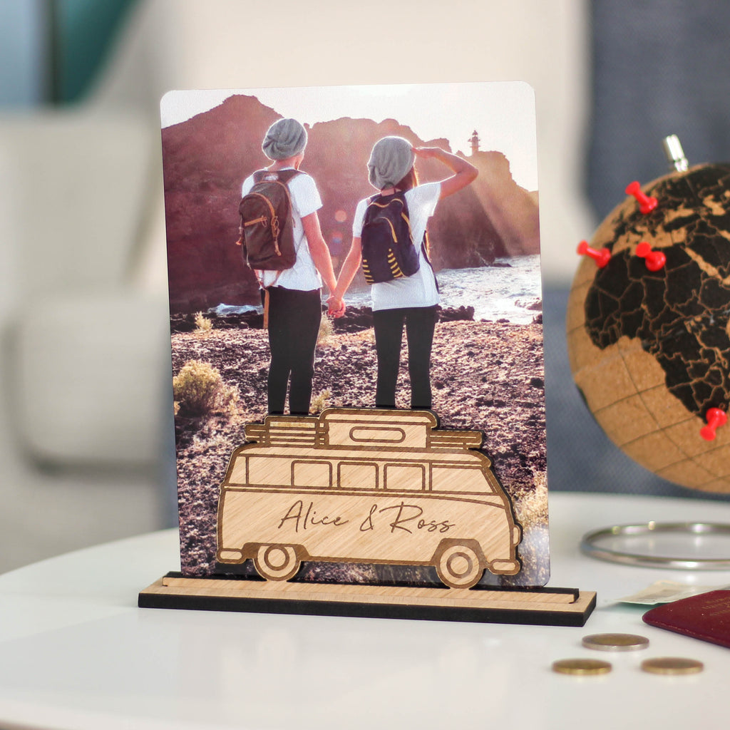 Personalised Campervan Photo Frame For Travel Memories