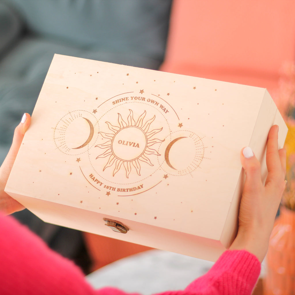 Personalised Cosmic Memory Keepsake Box For Her