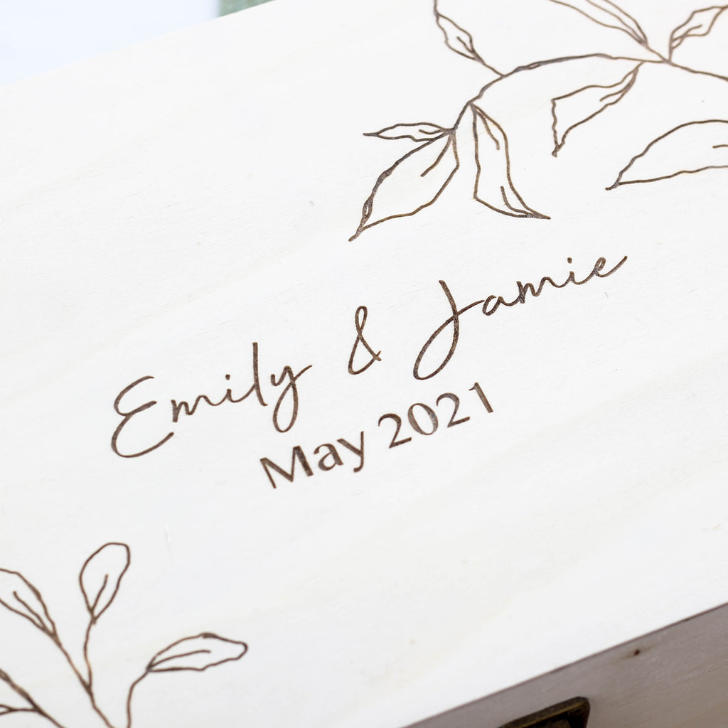 Personalised Floral Keepsake Box