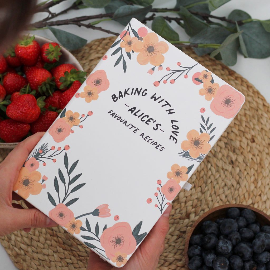 Personalised Flower Notebook