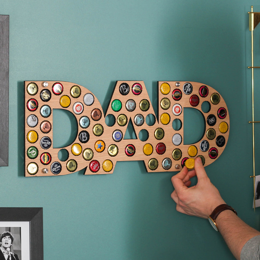 Personalised DAD Bottle Cap Holder For Dad