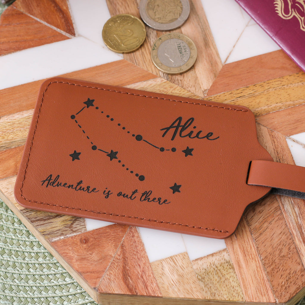 Personalised Star Sign Travel Luggage Tag