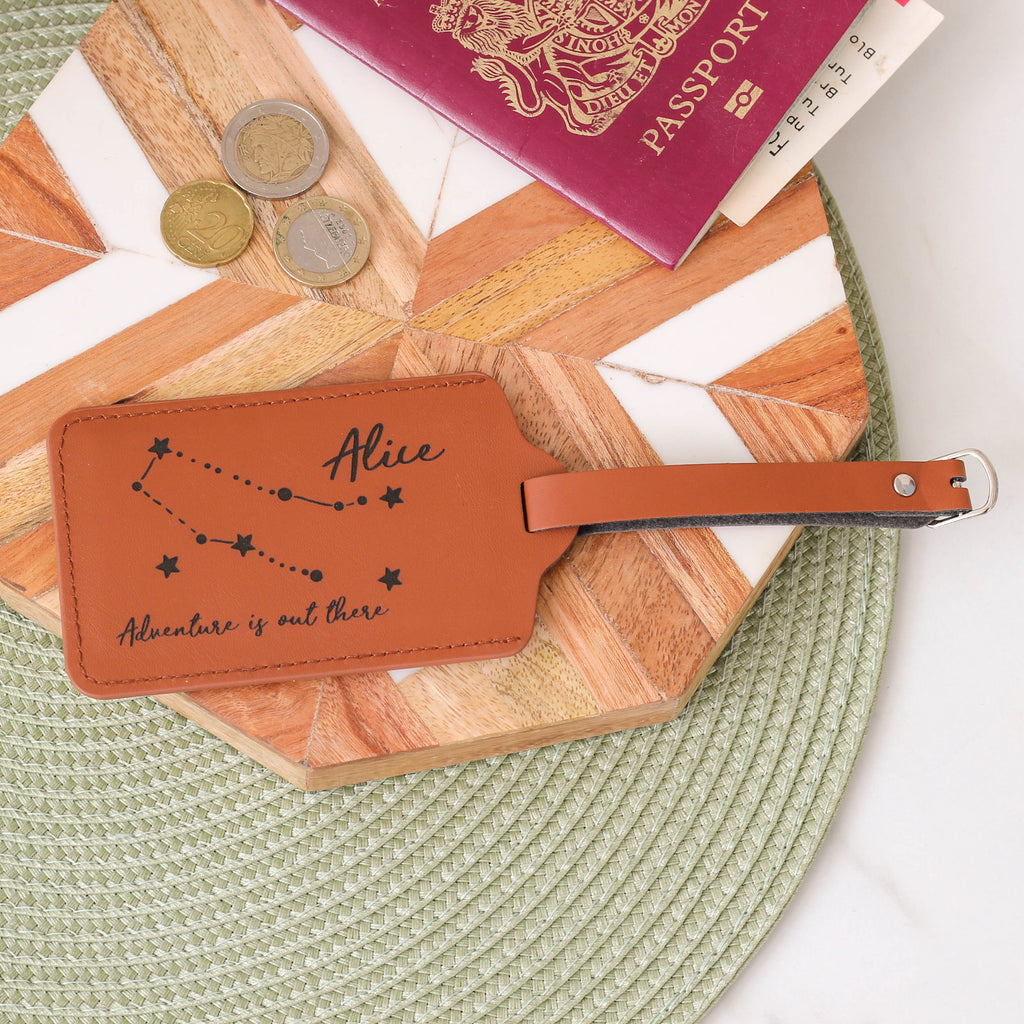 Personalised Star Sign Travel Luggage Tag