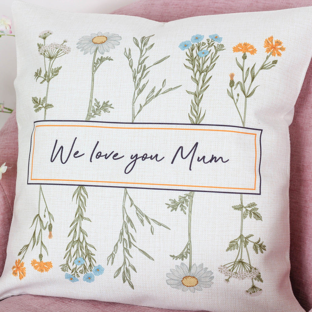 Personalised Floral Cushion For Her Home