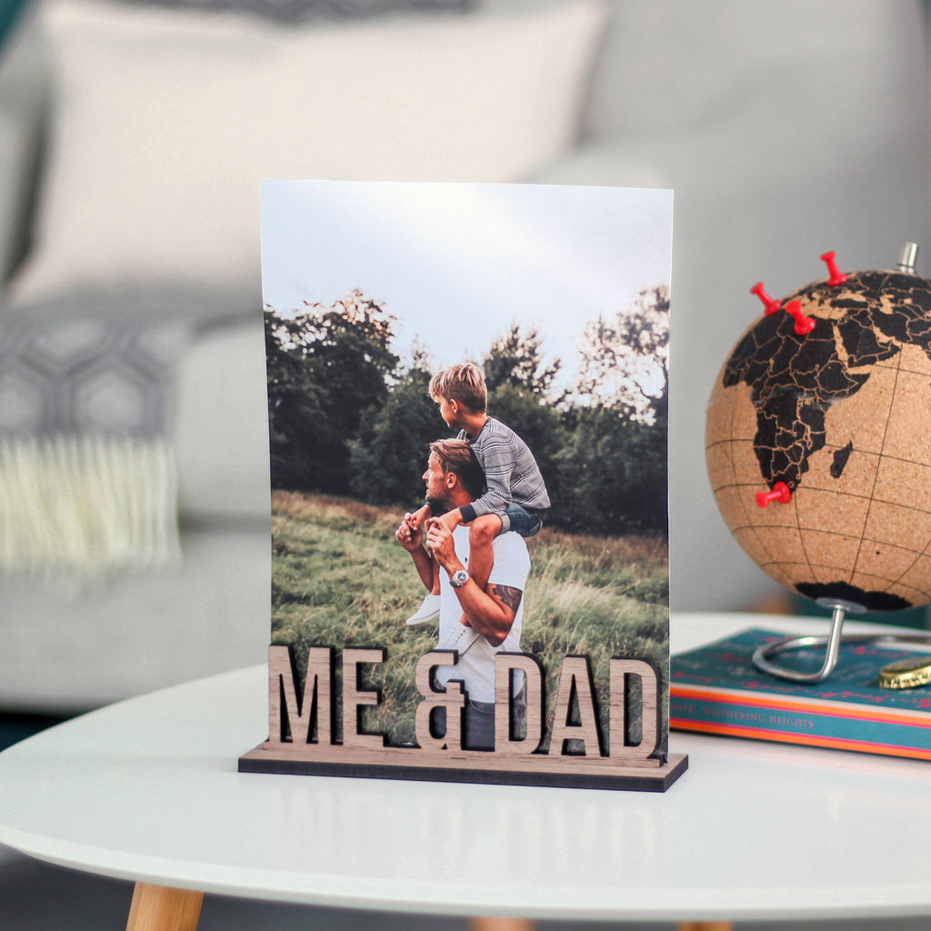 Personalised Wooden Free Standing Photo Frame